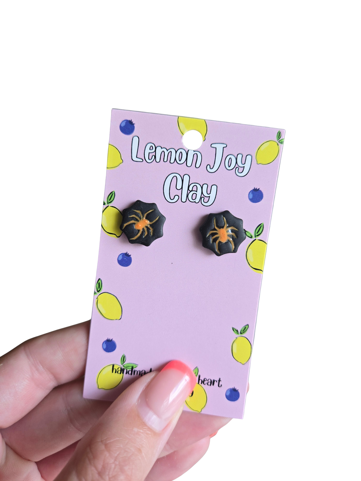Orange Spider Studs