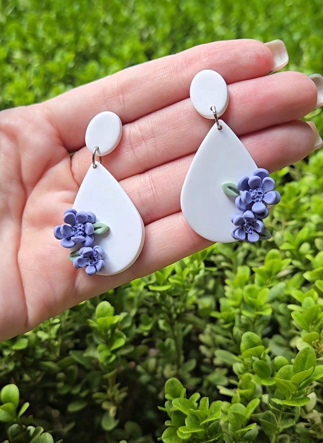 Lavender on White Dangles