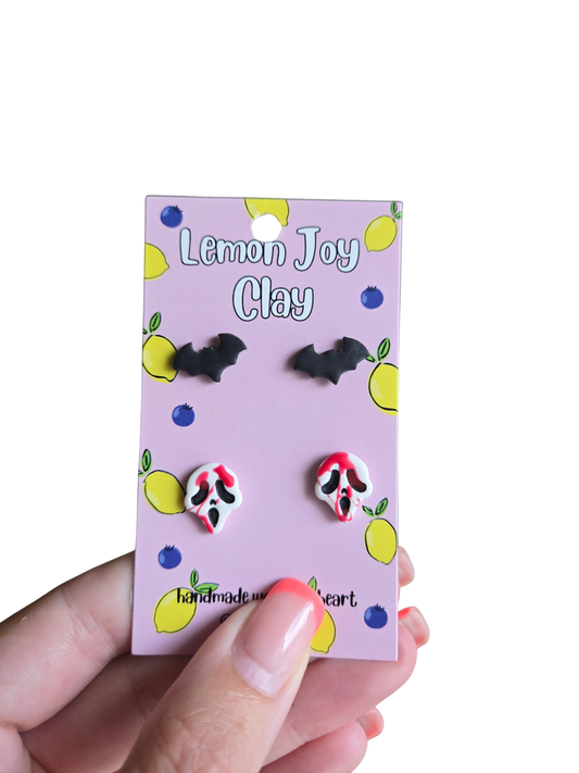 Bat & Scream Face Stud Pack