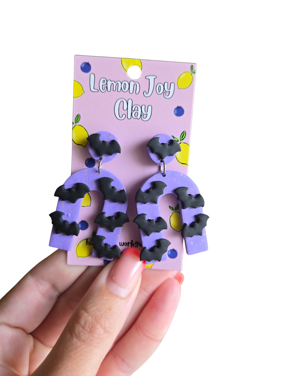 Purple Bat Dangles