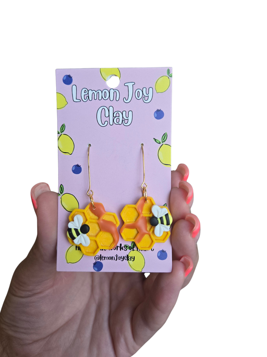 Bee & Honeycomb Dangles