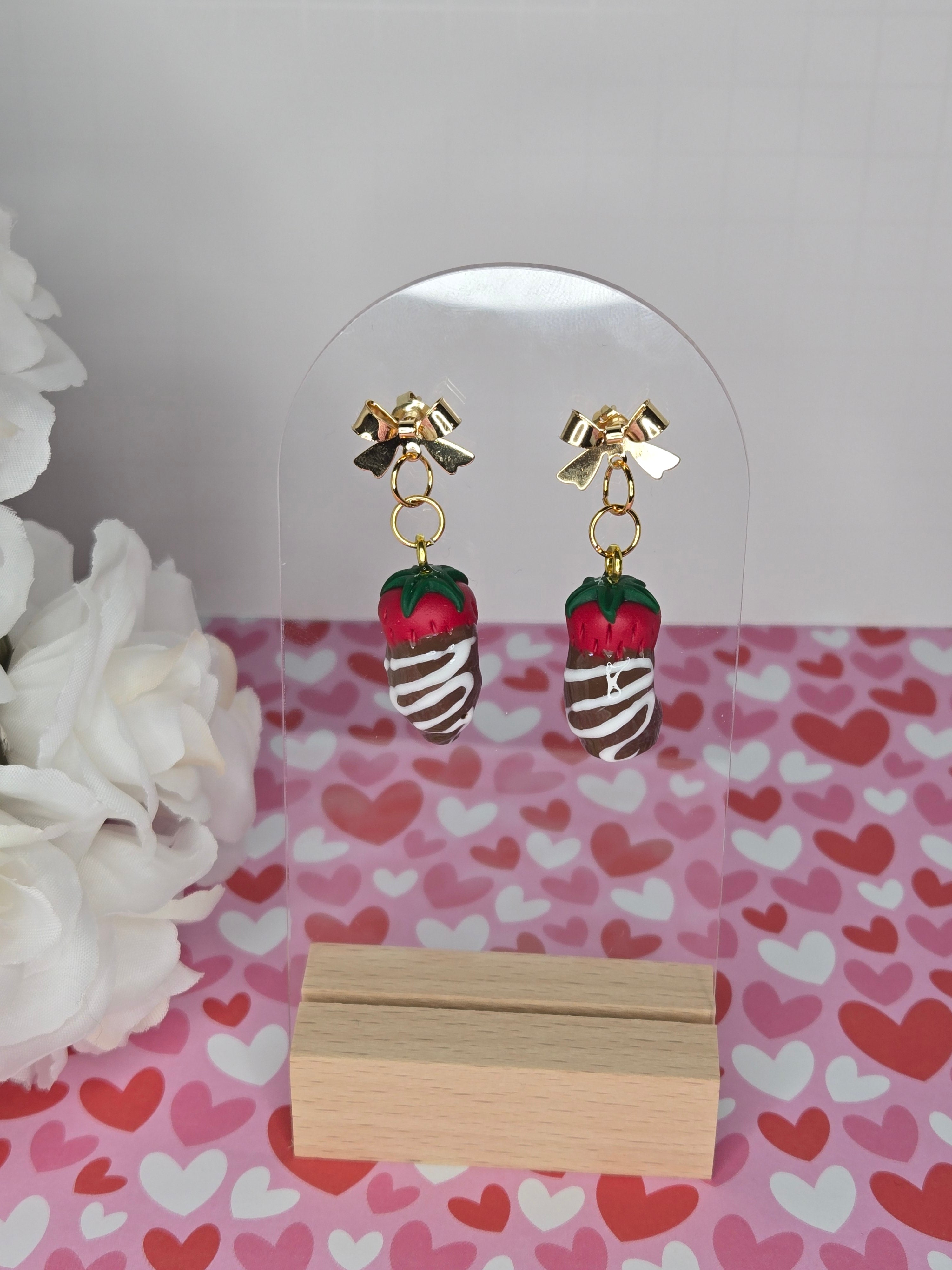 Chocolate Covered Strawberry Dangles
