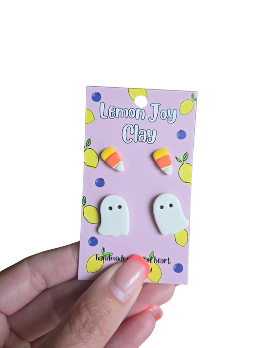 Candy Corn and Ghost Stud Pack