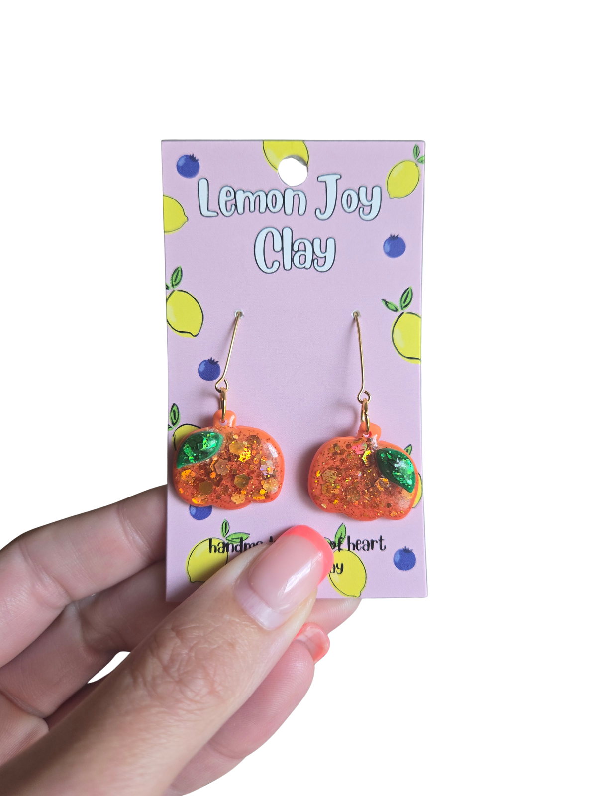 Sparkle Pumpkin Dangles