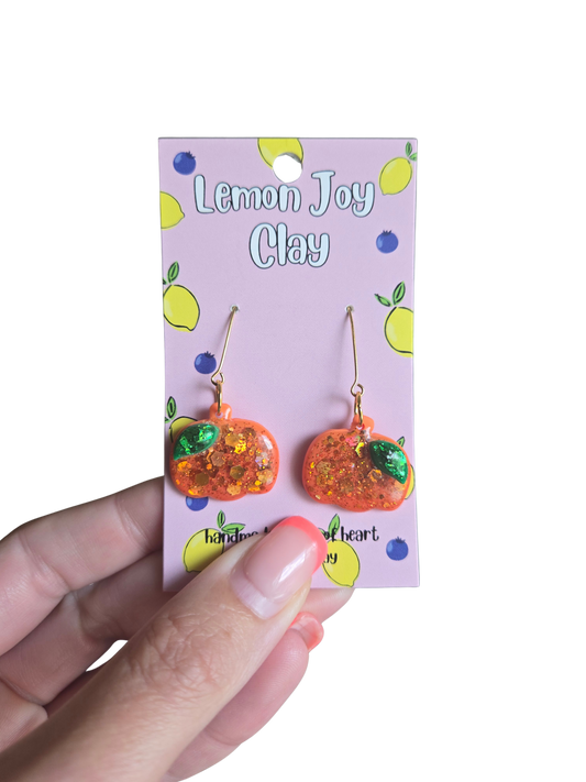 Sparkle Pumpkin Dangles