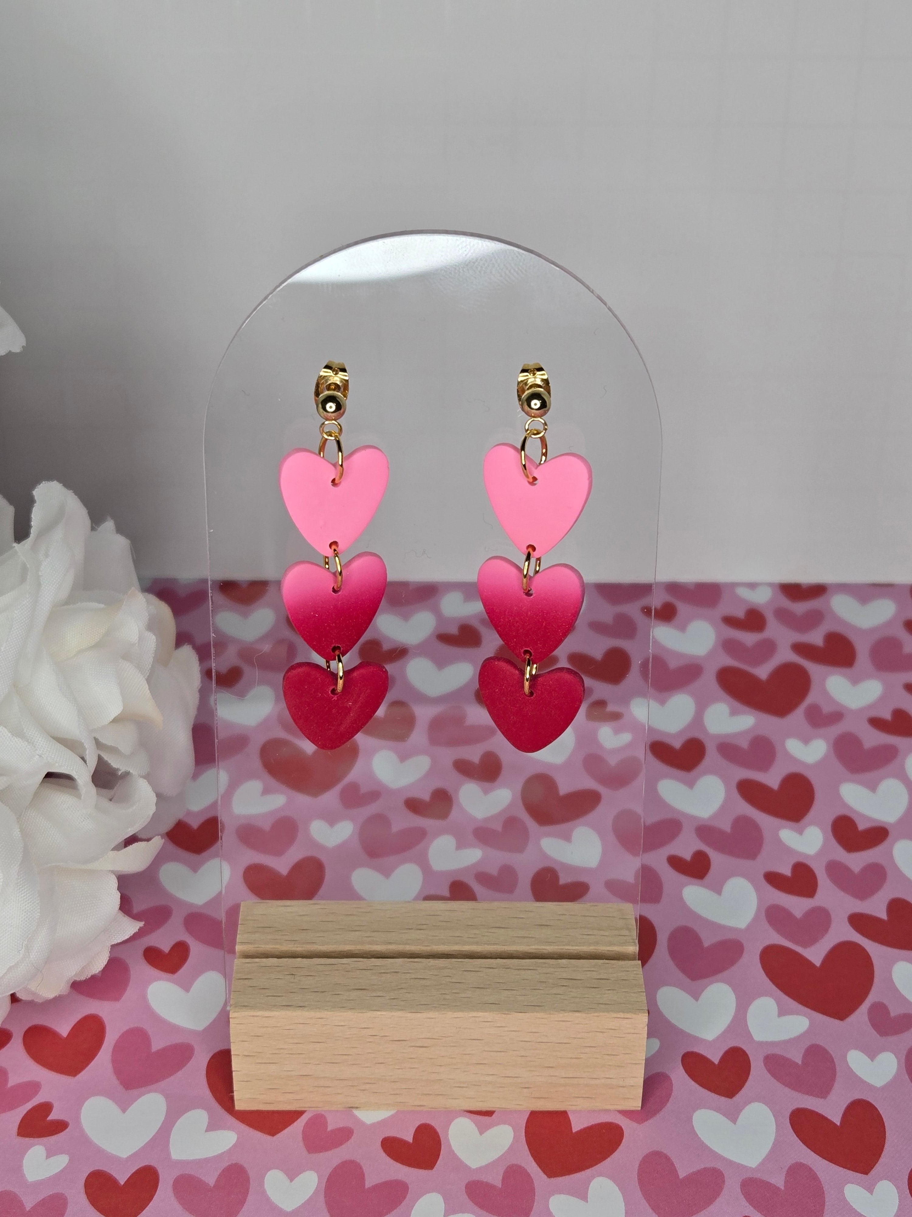 Ombre Heart Dangles